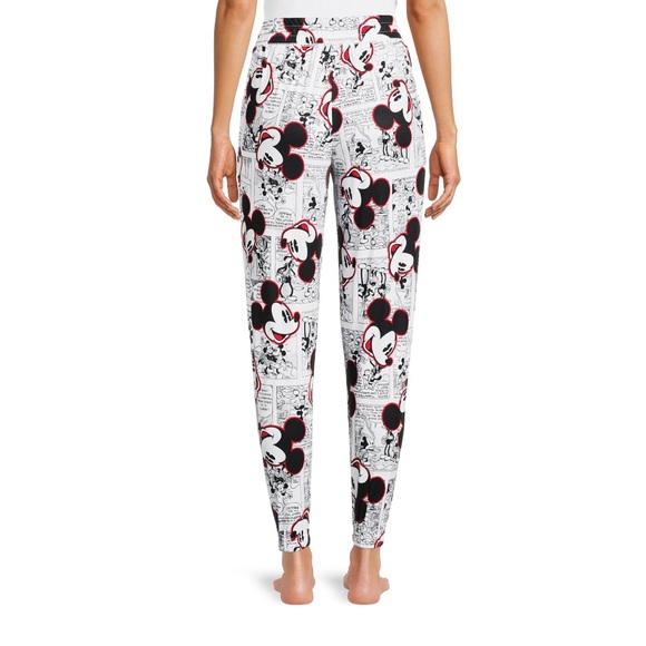 NWOT Briefly Stated Micky Mouse Comic Strip Sleep Jogger PJ Pants - Picture 3 of 7